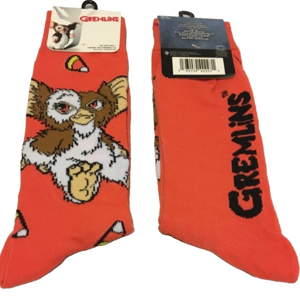 4 / $25 Gremlins Candy Corn Halloween Socks New Holiday Novelty Socks